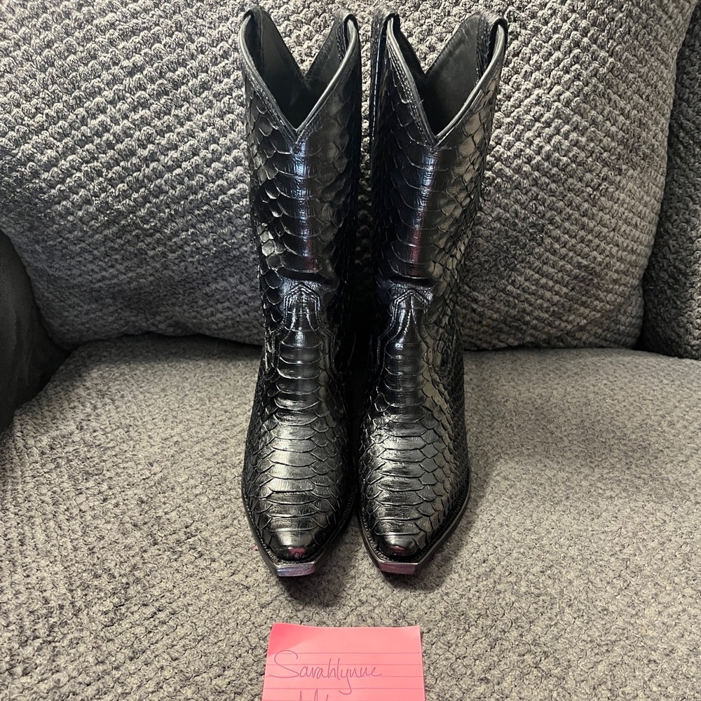 Tecovas Savannah Midnight Python Size 8.5 NWT - image 1